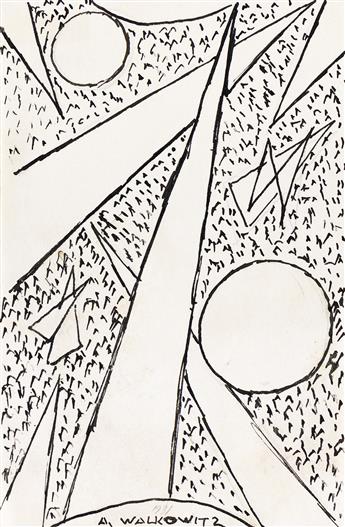 ABRAHAM WALKOWITZ (1878 - 1965, RUSSIAN/AMERICAN) Variations on a theme (Group of six abstractions).